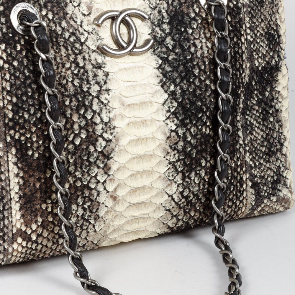 Chanel Wooled Python Large Zip Tote - Picture 11 of 14